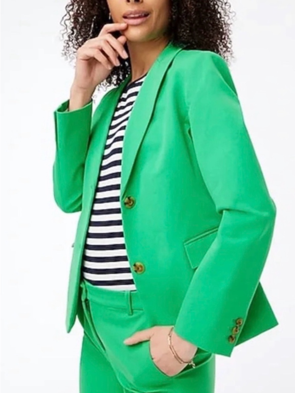 J. Crew Bright Green Tailored Blazer